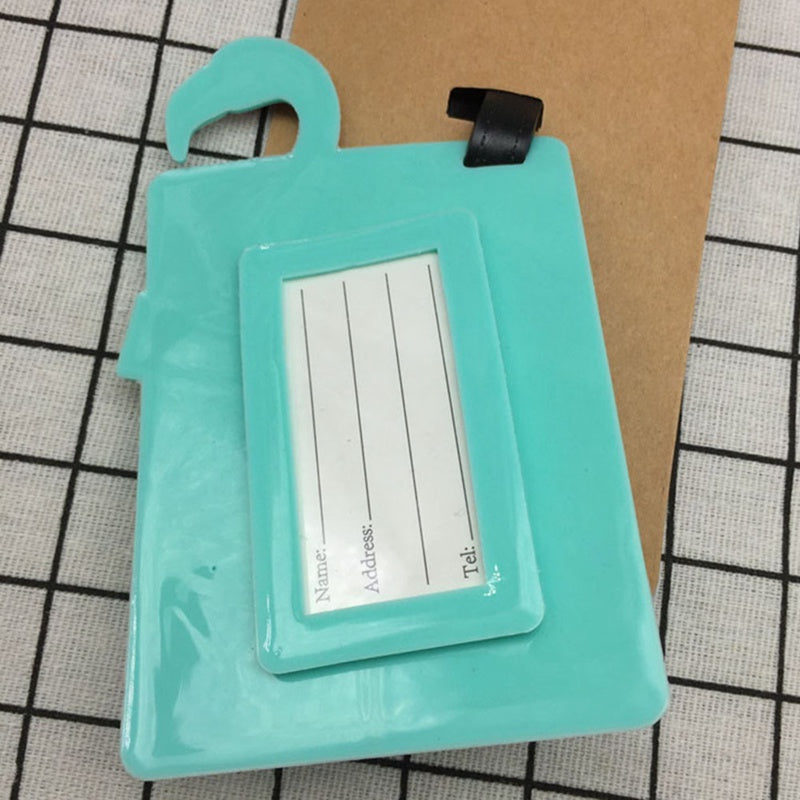 Flamingo luggage tag
