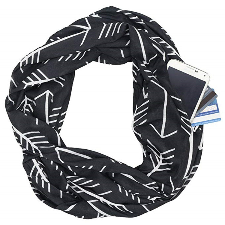 Hidden Pocket Travel Scarf