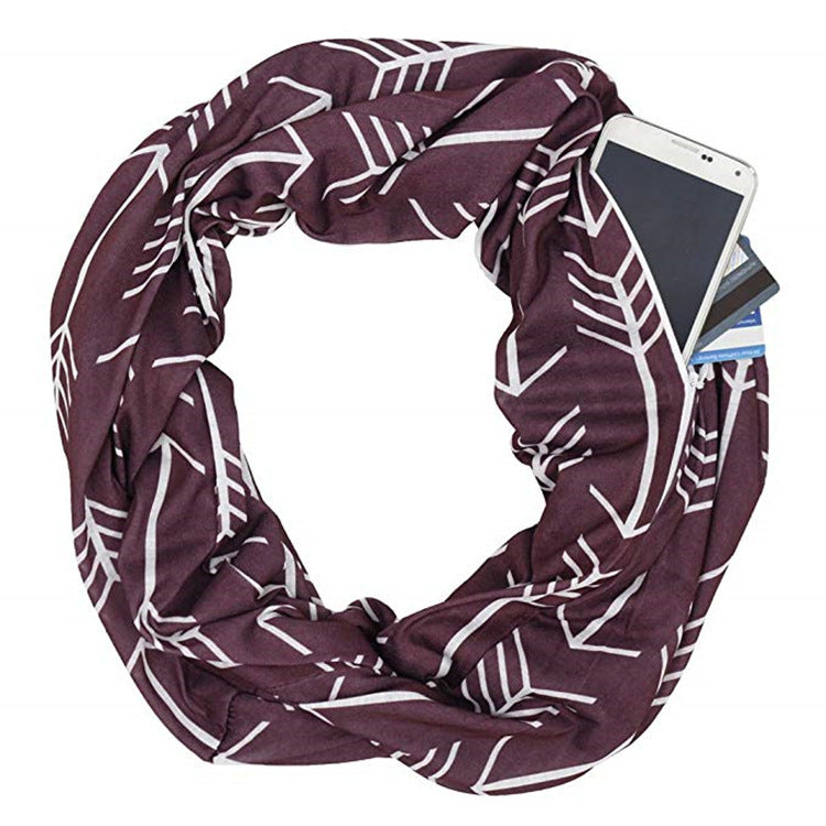Hidden Pocket Travel Scarf