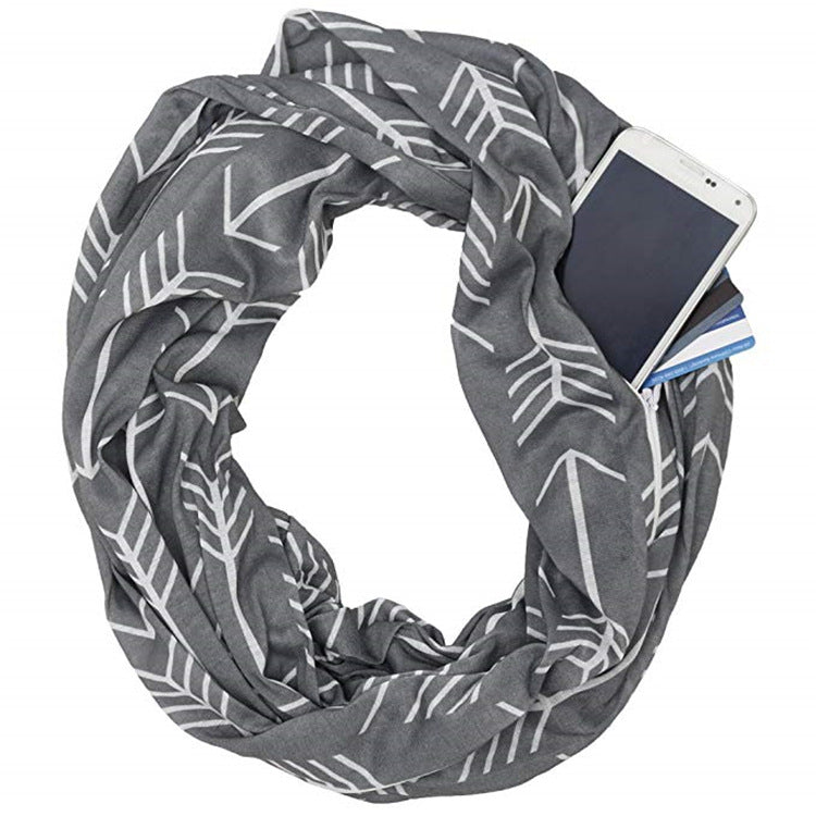 Hidden Pocket Travel Scarf
