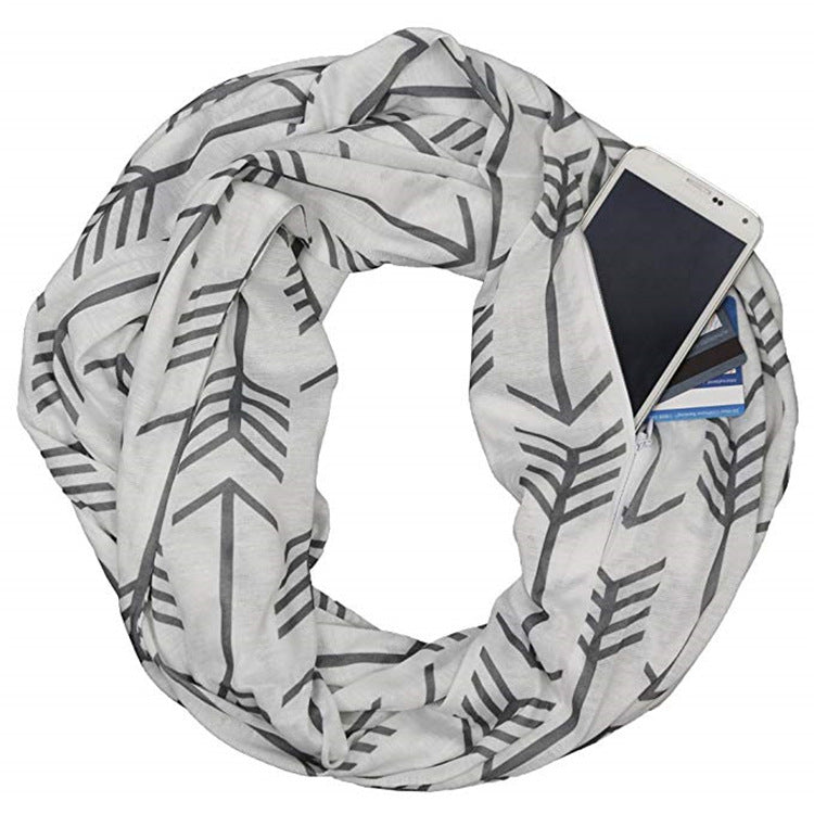 Hidden Pocket Travel Scarf